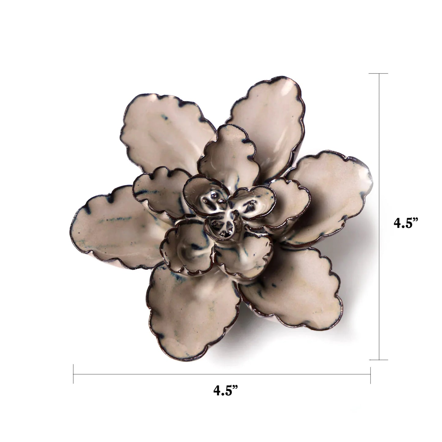 Ceramic Flower Wall Art Ecru