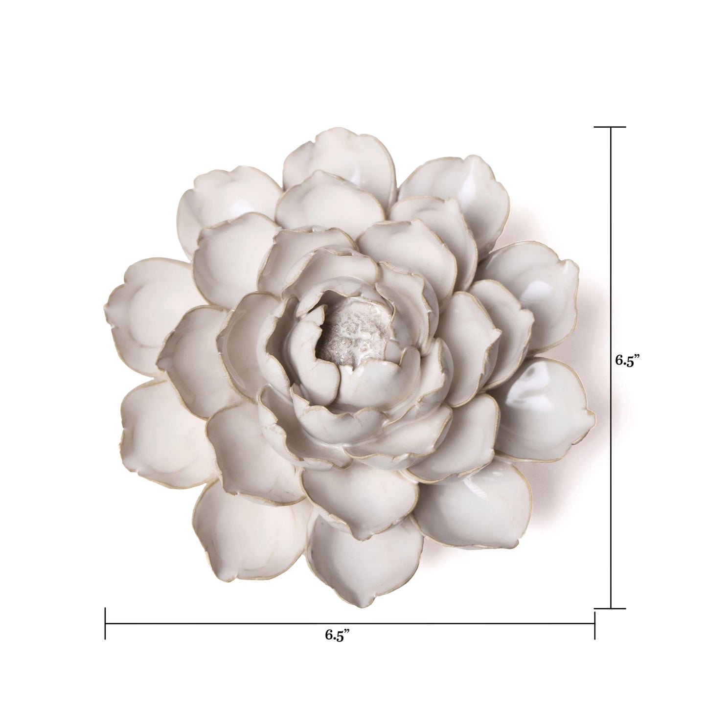 Ceramic Flower Wall Art Ivory Mofo Flower