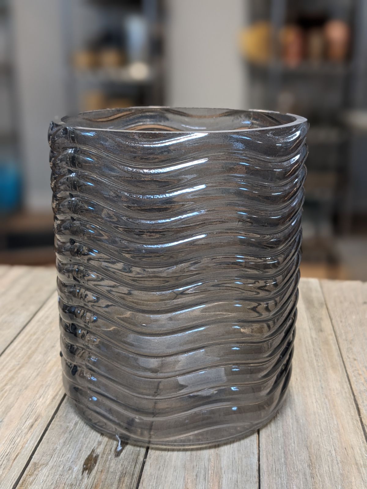 Wavy Gray Vase